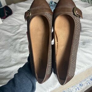 Comfort Plus by Predictions Brown Flats with Buckle